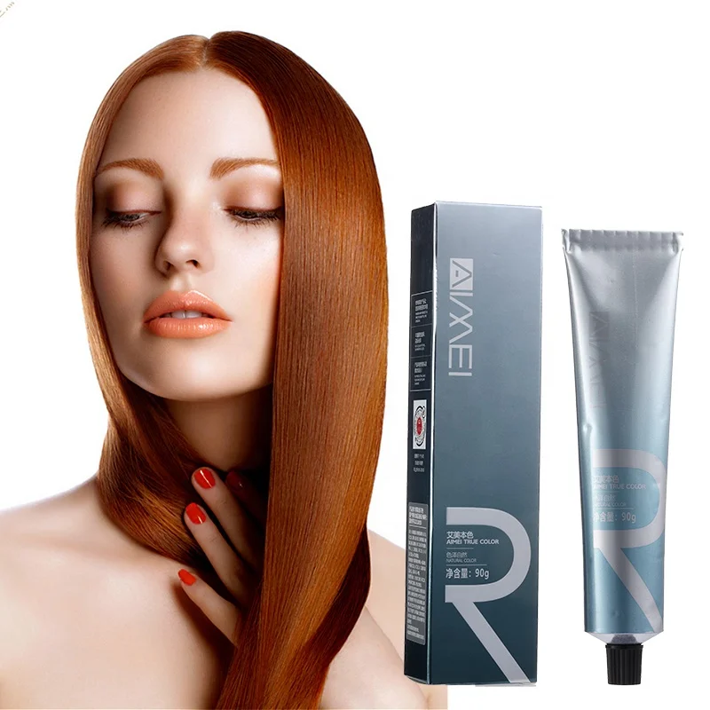 Produtos para salão de beleza por atacado com baixo teor de amônia Sexy Chic Laranja vermelho Cor Permanente Tintura de Cabelo Creme Orgânico Cor de Cabelo Marca Própria