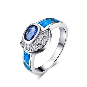 Wholesale 2026 Most Popular American Romantic Style 925 Sterling Silver Fine Ring Jewelry with Opal Stone Rings for Women