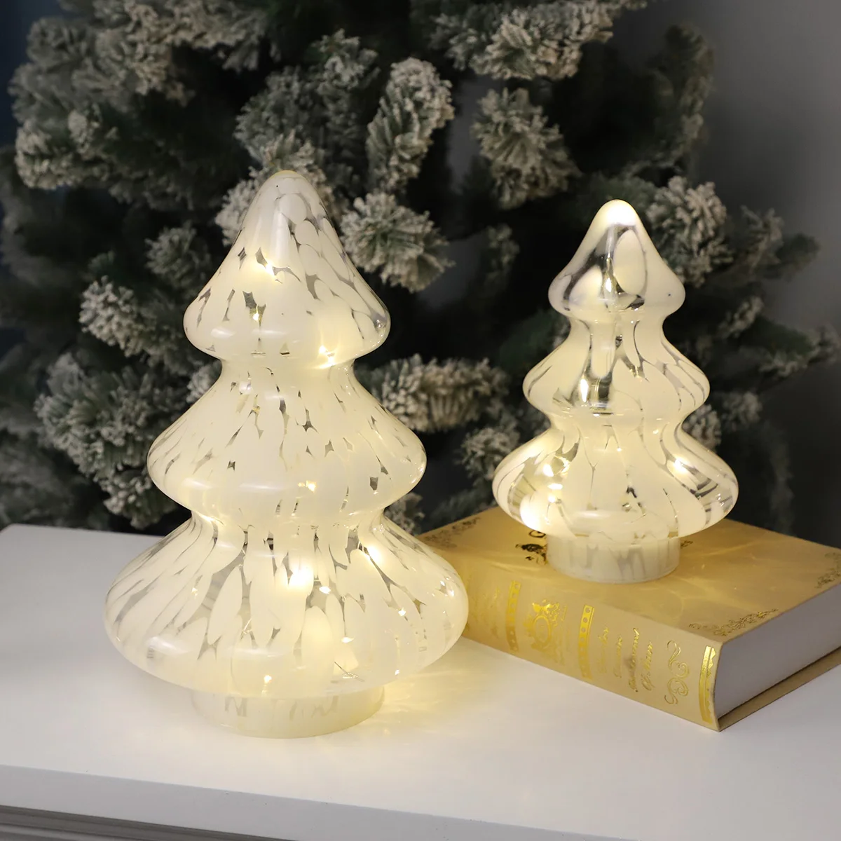 Blown Glass Ornaments LED glass Christmas tree decoration item