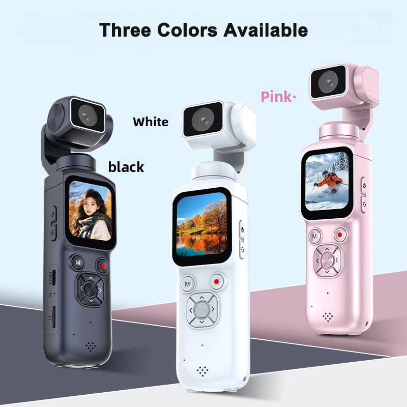 75MP HD Handheld Sport Camera 1.72'' Touch Screen 16MP Portable Mini Pocket Camcorder Rotating AI Face Tracking Action Camera