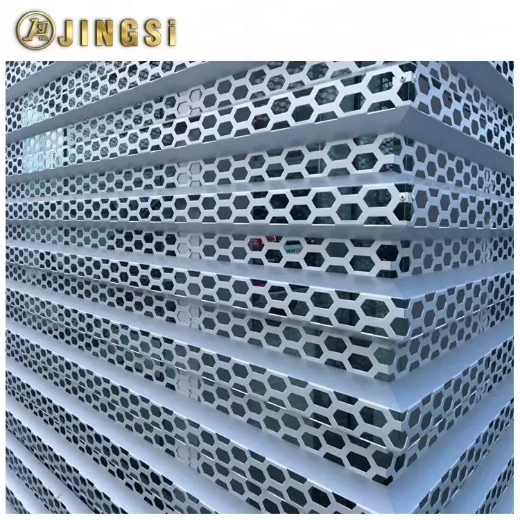 Metal Perforated Plate Screen Aluminum Perforated Metal Panels Cladding Perforated Screen Mesh for Industrial Curtain Walls