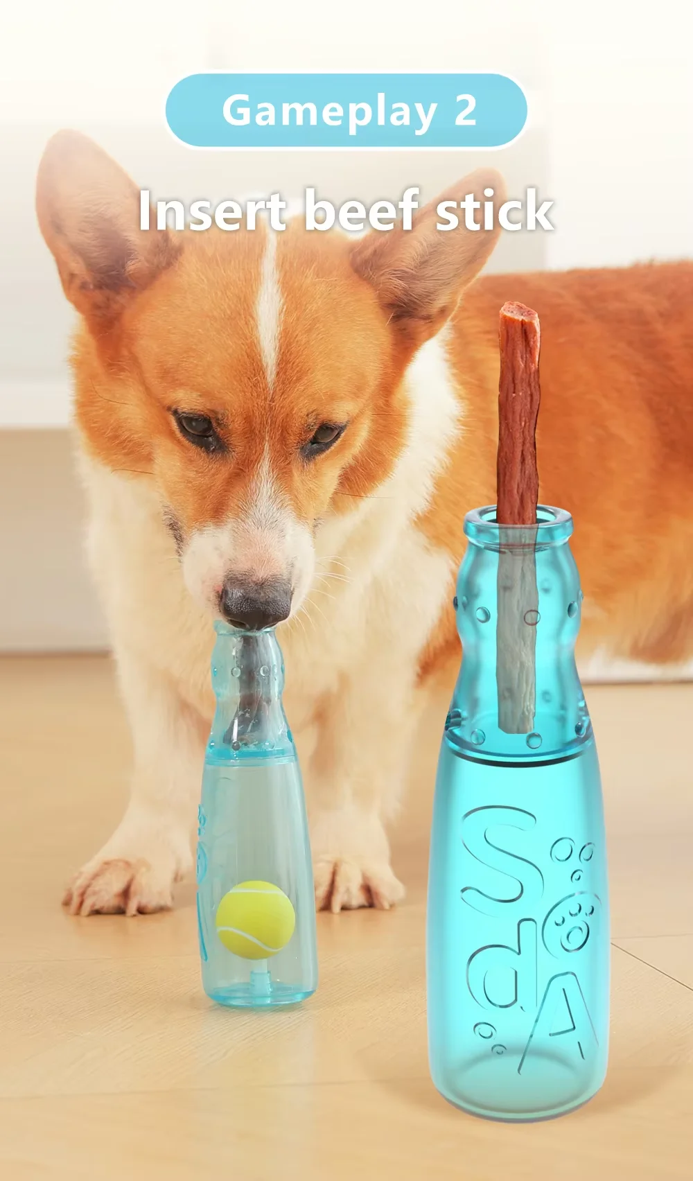 Dog Toy Pet Voice Bottle Dog Boredom Toy Tennis Wine Bottle Licking Interactive Toy Net Red Soda Bottle