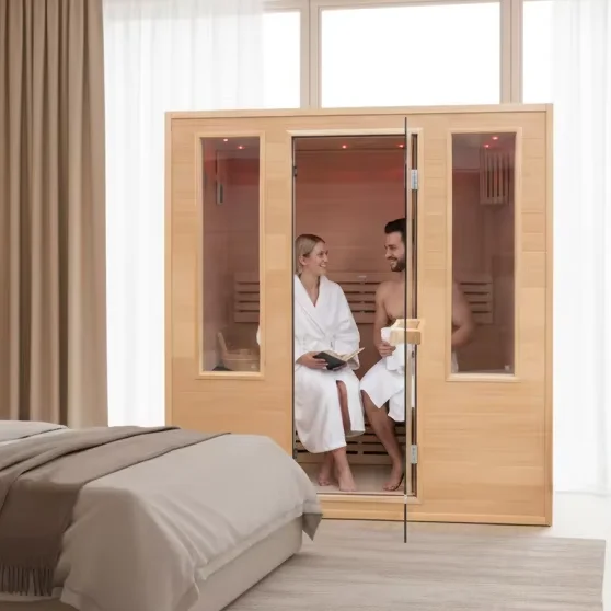 Factory Direct Hotsell Traditional Steam Sauna with Harvia Stove for 3 Person