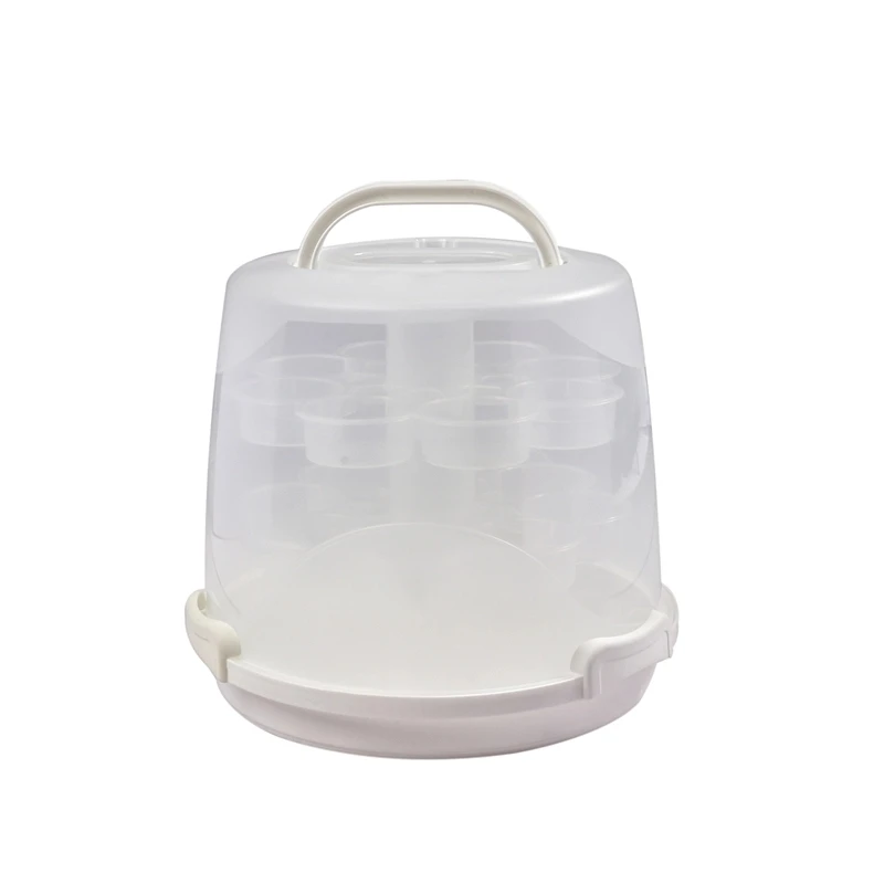 24-Cup Plastic Cake Carrier Container Snap and Stack Cupcake Muffins Holder for Cake Tools