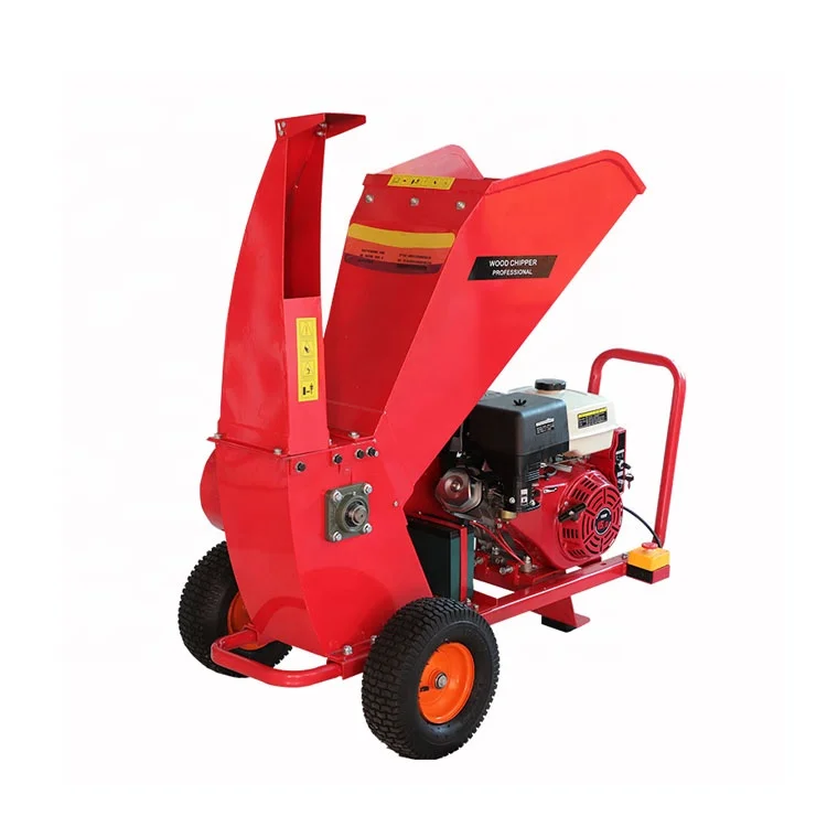 CE approved Big Power China 15 hp Industrial Garden Mobile Gasoline Wood Chipper Shredder for branch