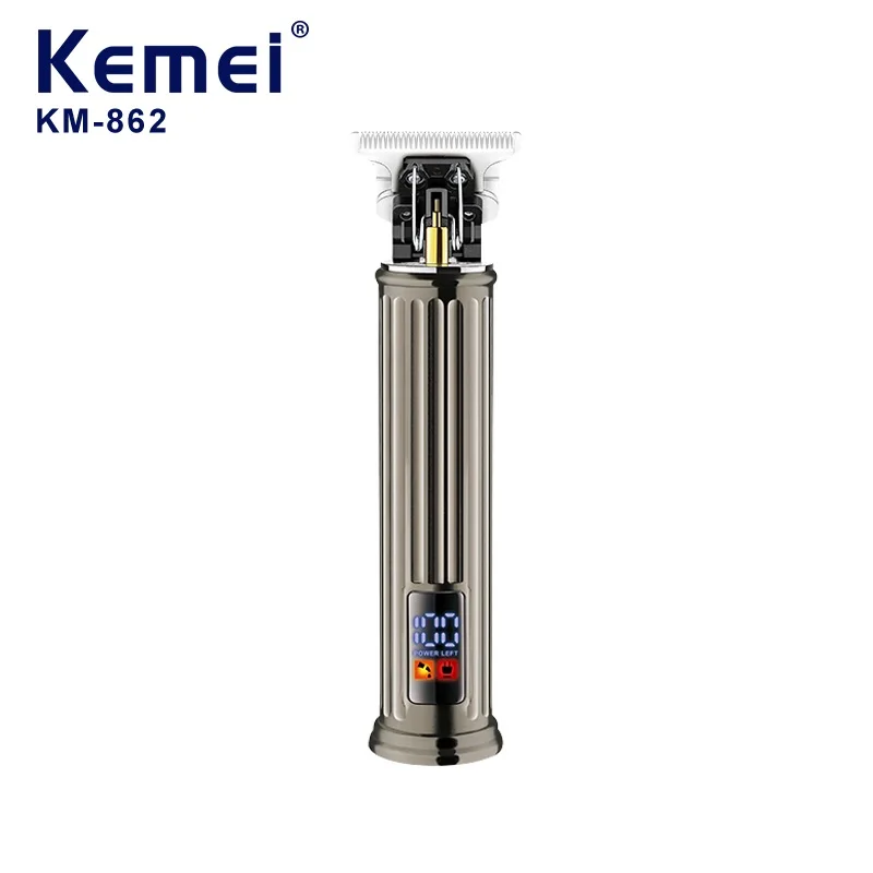 KEMEI Km-862 ماكينة حلاقة الشعر الكهربائية اللاسلكية T-Blade آلات الحلاقة المهنية أداة تهذيب اللحية ماكينة قص الشعر اللاسلكية