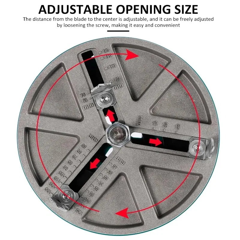 Wood Plasterboard Plastic Aluminum Board 45mm-130mm Woodworking Hole Opener Cutting Tools Adjustable Hole Saw Diameter