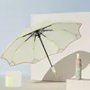 Parapluie automatique anti-rebond à 8 os à colle couleur arrondie