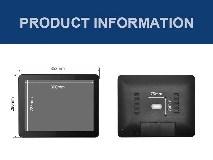 Wholesale Price 15 Inch Wall Mounted Plastic Shell Monitor Touch Screen/non-touch Lcd Monitors for Industrial