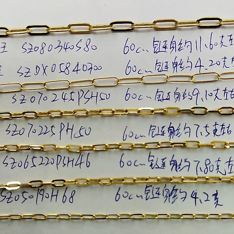 Real Original Yellow Gold 9ct Reandy Au550 Paperclip Link 9k Solid Gold