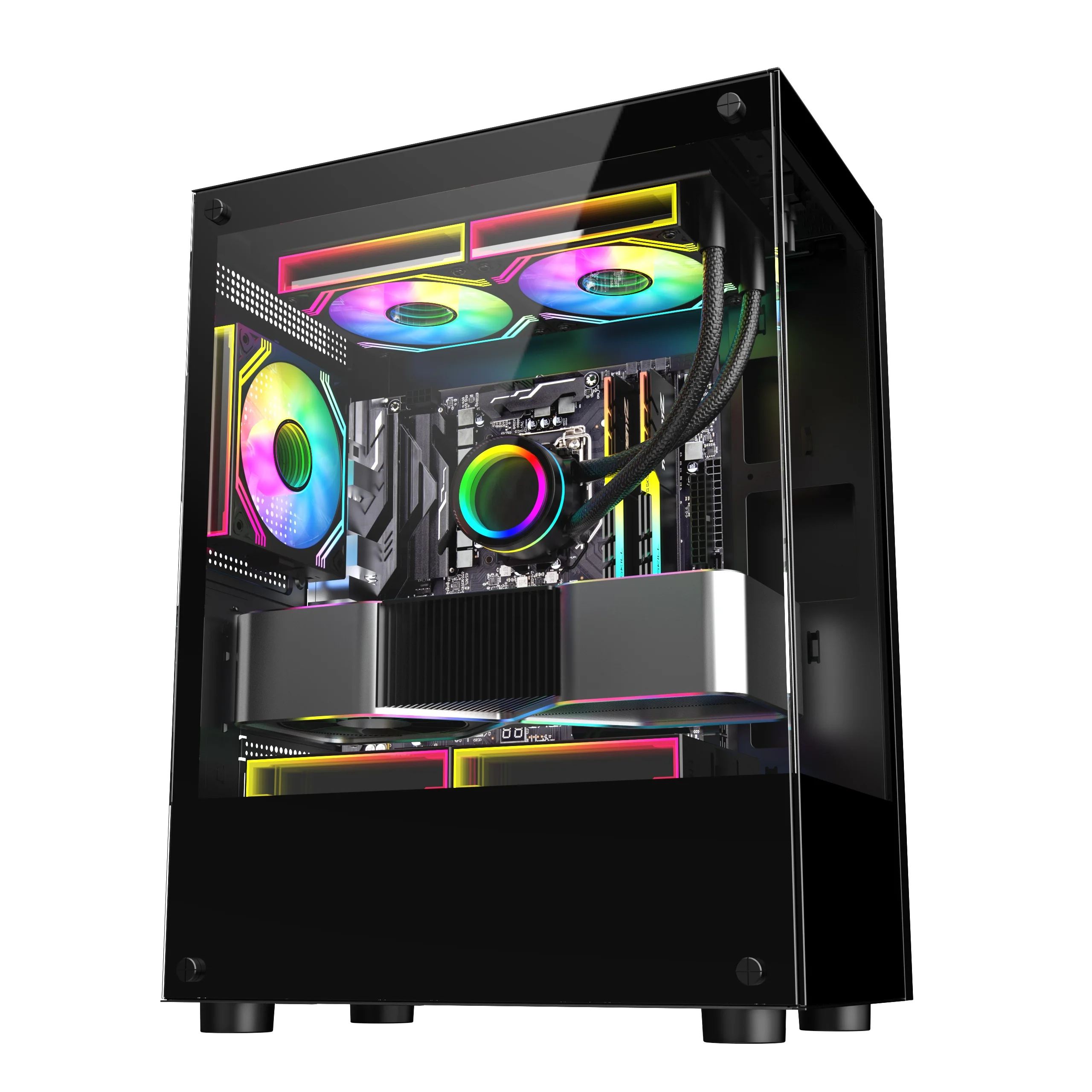 Factory OEM Casing for Pc Latest Design Model Micro ATX Gaming Computer Popular Computer Parts Desktop Gamer Pc
