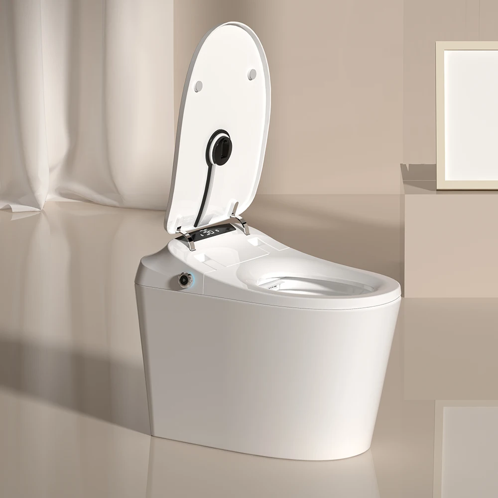 GYE Model #908E High-End Automatic Flush Electric One Piece Paperless Smart Toilet with Remote Control and Seat Heating