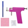 Pistola de oído púrpura + 98Ear Stud + tapones para los oídos