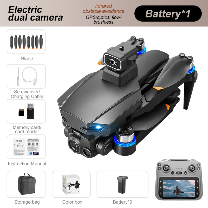 Drone G9 Con Cámara 4K, Motor Sin Escobillas, 45 Min De Vuelo Con 2 Baterías, GPS Y Retorno Automático, Menos De 249 G, Para Adultos Profesionales