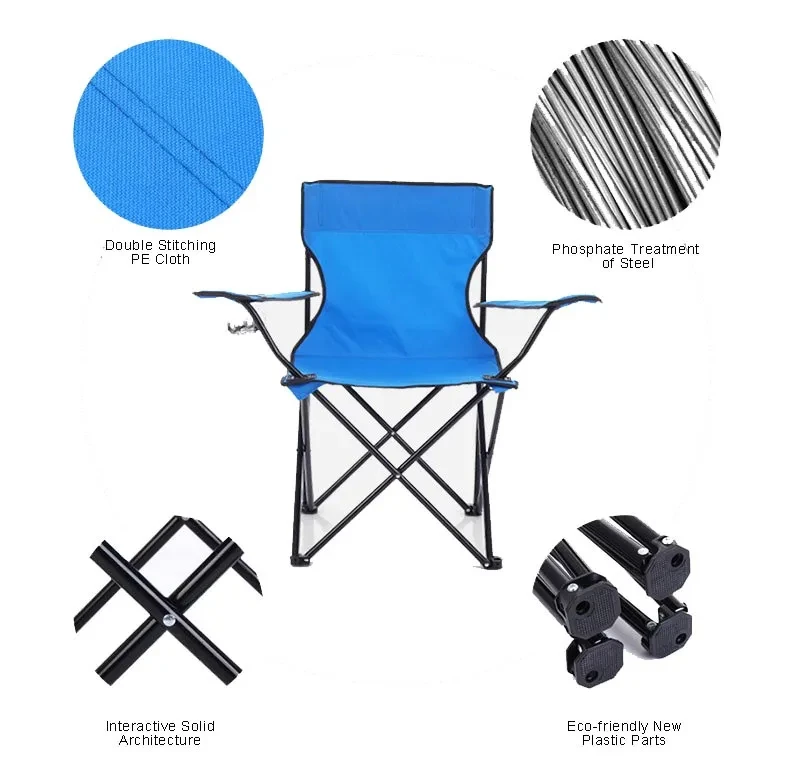 Custom Outdoor Camping Chair Beach Chair Folding Fishing Chair With