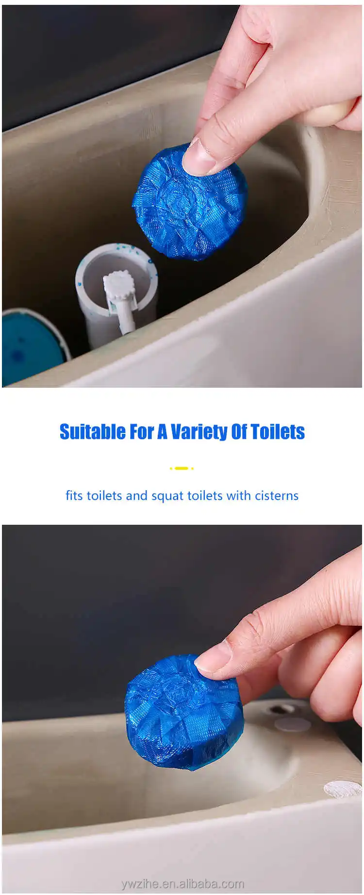 Blue Bubble Toilette Toilettes Wc Tablets Nettoyage à long terme