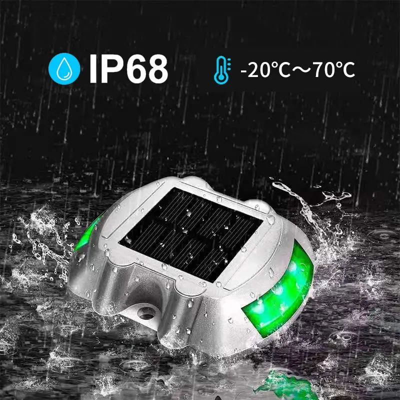 LED Factory Waterproof Anti-pressure Road Safety Light Solar Horseshoe Road Stud Reflector Safety