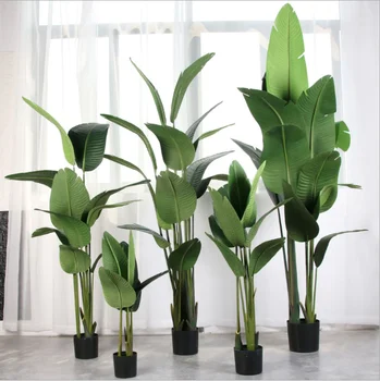 180cm Banana Bonsai Plastic Tree Plants artificial banana leaf plants Indoor Tree Artificial for wedding decoration