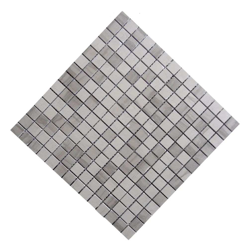 Blue Yellow Mixed Square Marble Mosaic Tile swimming pool tile size