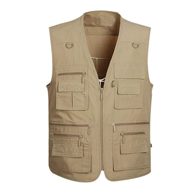 Multi-Pocket Journalist Cotton Fishing Photography Vest Cotton