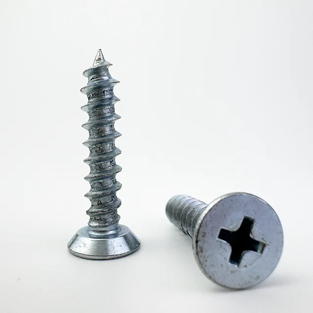 Pandaigdigang Benta 10mm 25mm Hindi Kinakalawang na Asero Zinc Flat Cross Head Wood Screws Para sa Carpentry At Woodwork