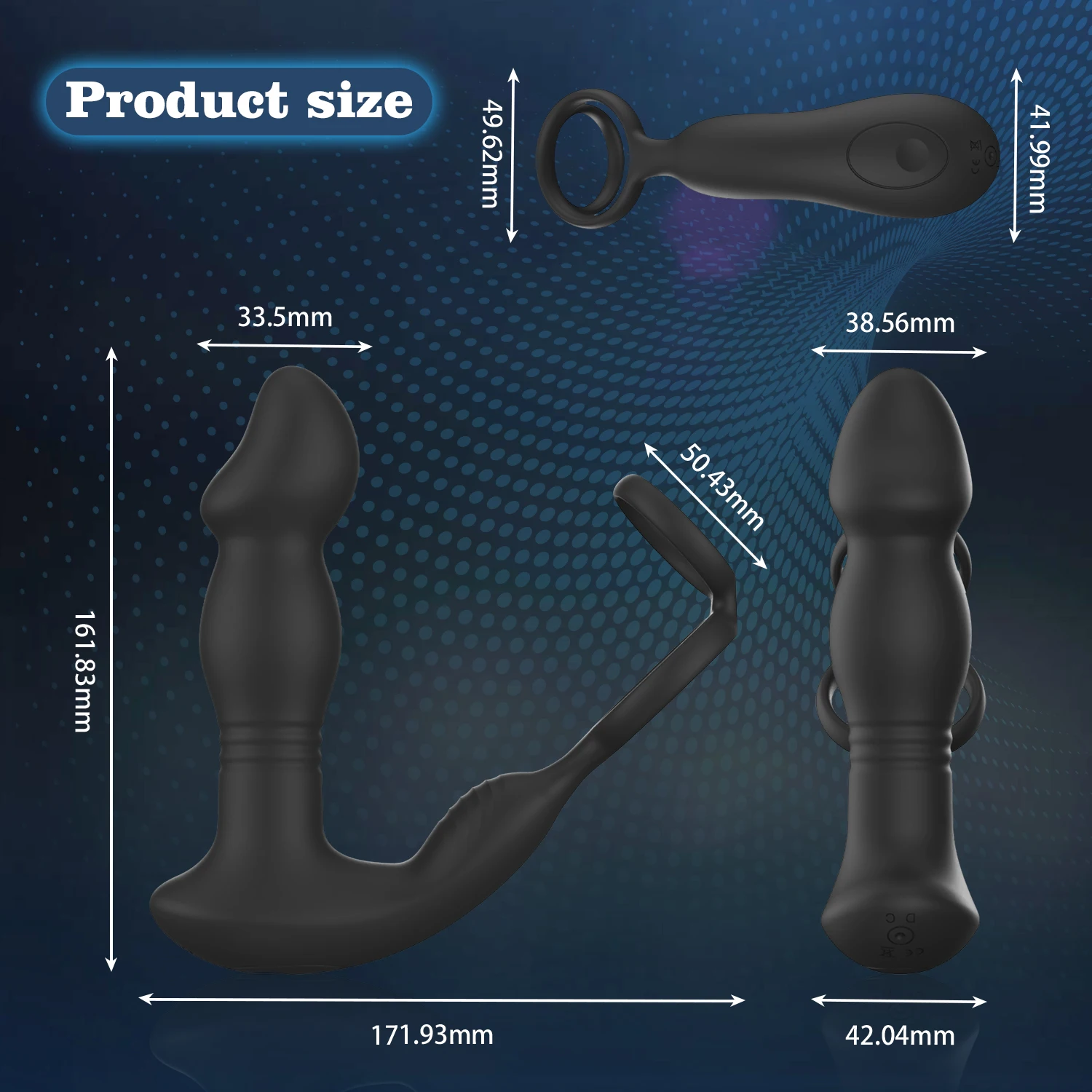 Ylove Bequemer Silikon-Analdildo mit Dualem Vibrations-Hodenring und  Analperlen, Sexspielzeug fr Mnner zur Steigerung des sexuellen Vergngens