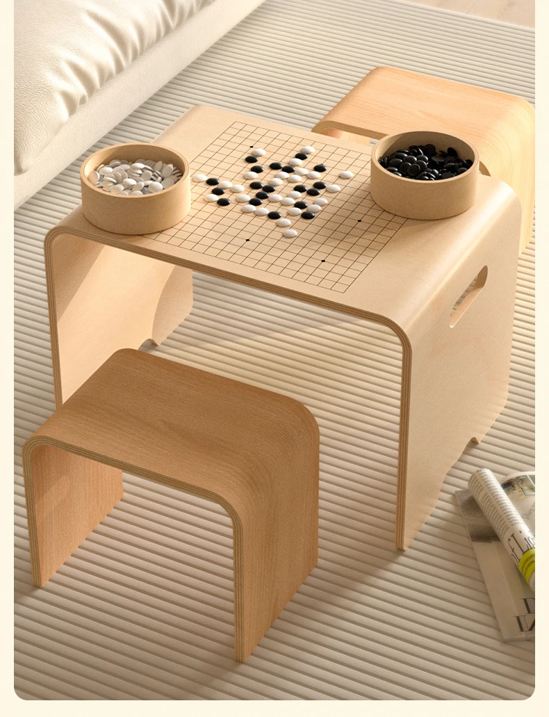 New Arrival Children Preschool Wooden Kid Furniture Set Multi-functional Chess Board Activity Play Table and Chair Set manufacture