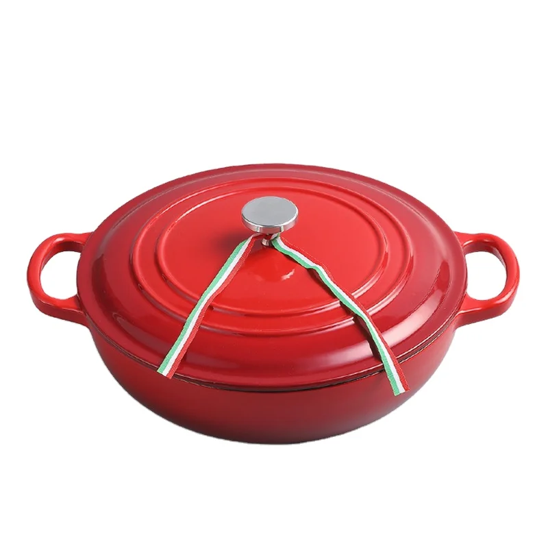 Mcooker 2023 Germany Round Cast Iron Enamel Big Seafood Cooking Dinner