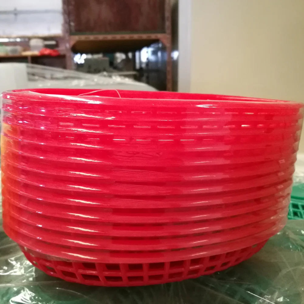 Decorative Serving Plastic Fruit Bread Basket Plastic French Fries