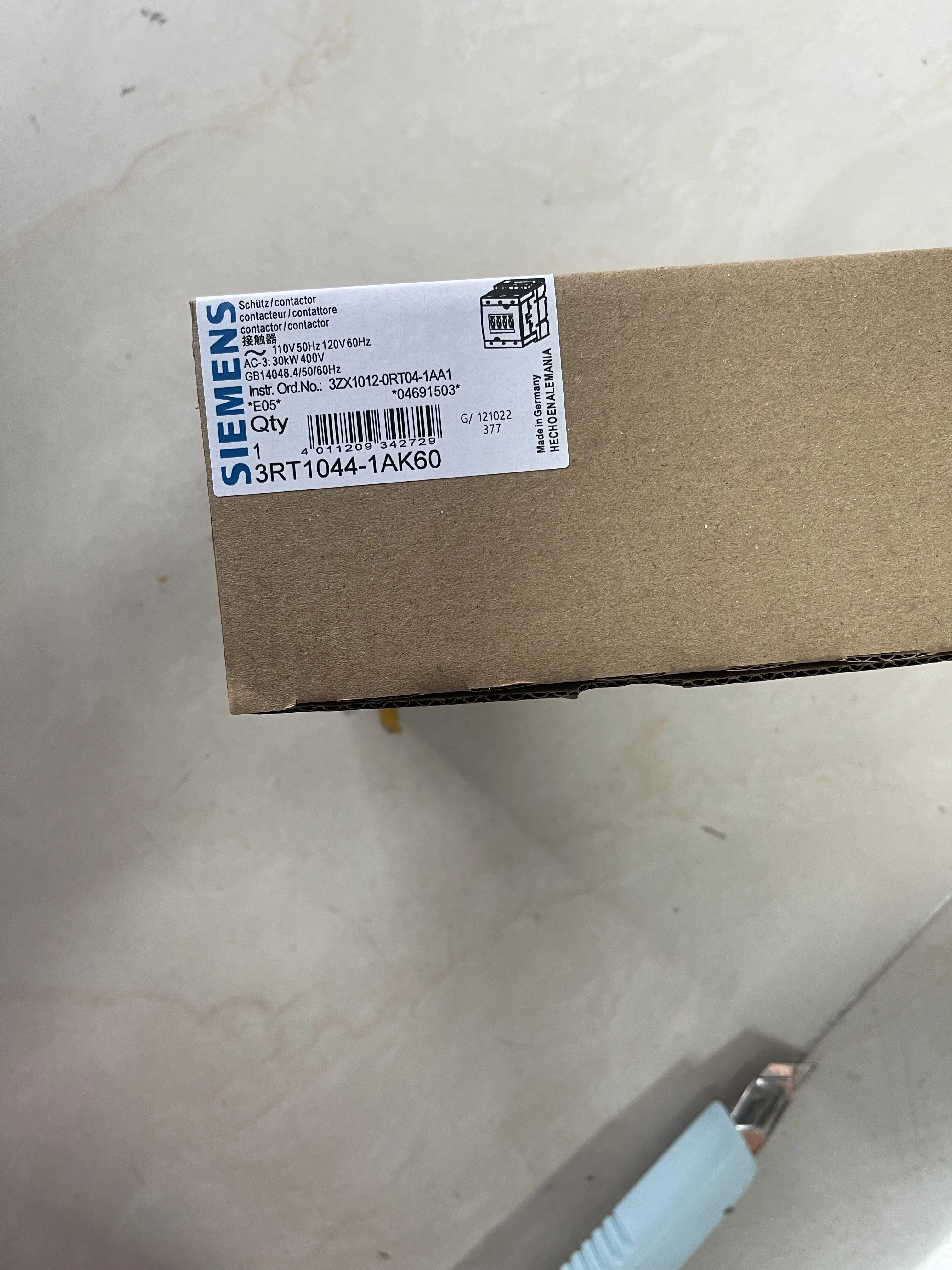 Siemens Contactor 3RT1044-1AK60 Siemens Contactor 3RT1044-1AK60