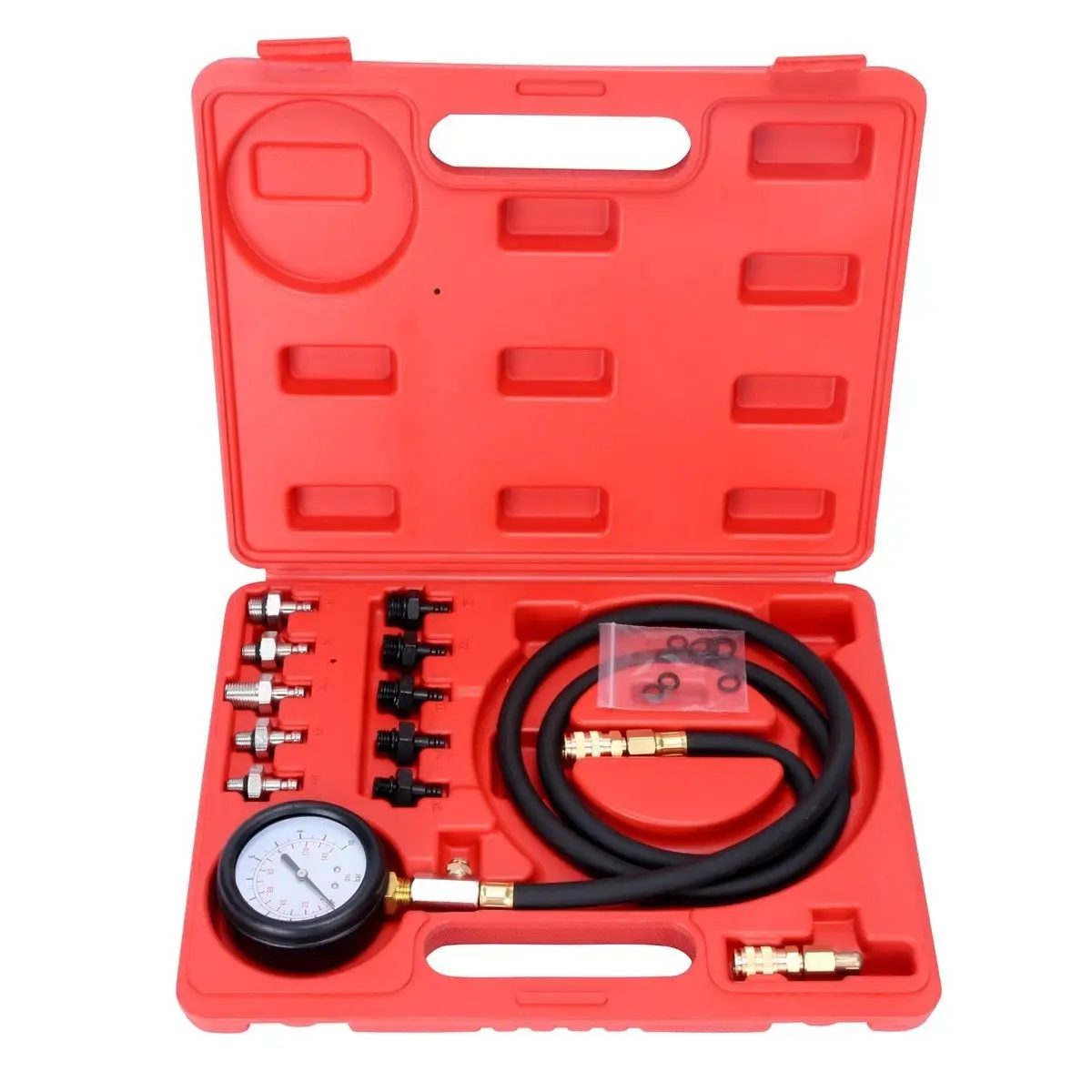 BTSHUB 12 Pieces 0-500 psi Automatic Engine Oil Pressure and Transmission Fluid Diagnostic Tester Tool Kit 