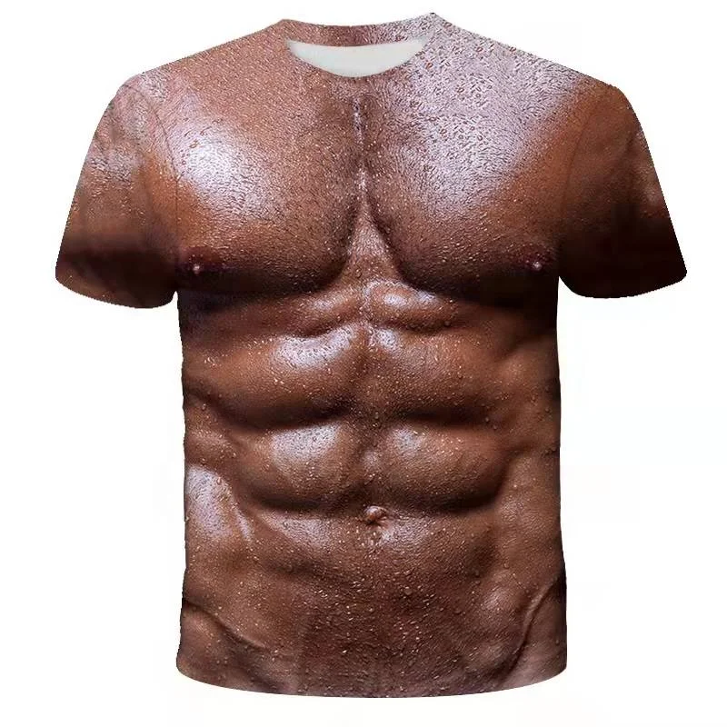 JL-0112C Cheap Price All Over Sublimation Printing T-Shirt Men 3D Printed Muscle T Shirt for Men