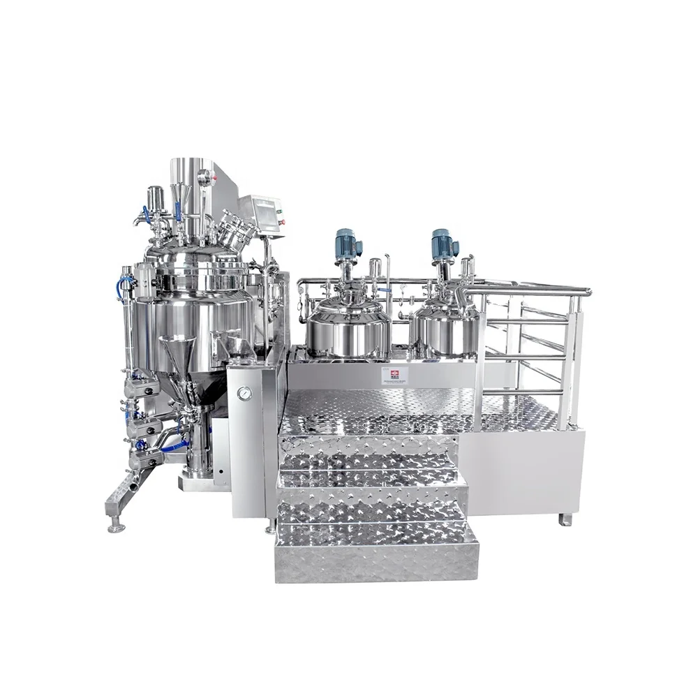 50-5000L vacuum homogenizing emulsifier electric heating hydraulic lifting PLC touch screen (upper homogenization)