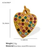Corazón de pavé arcoíris