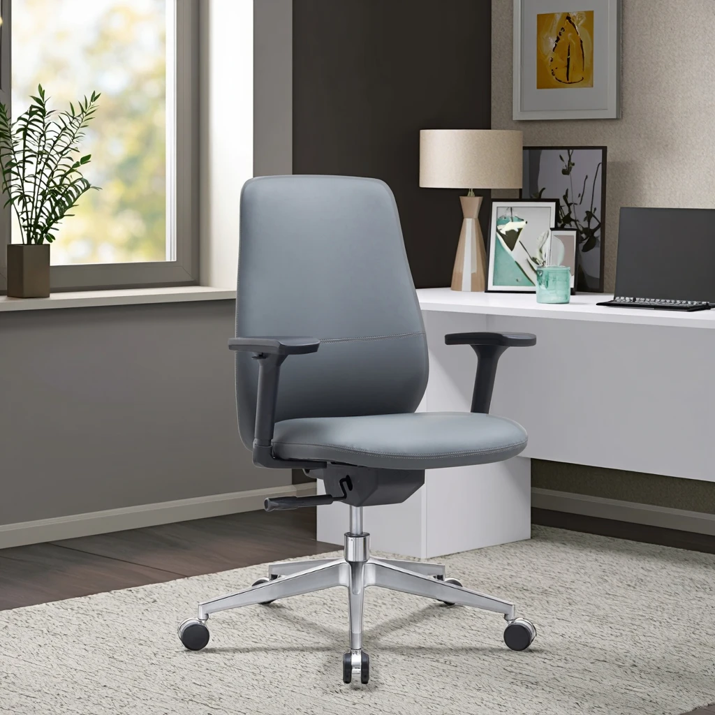 Multi-functional Operator Chair Slide Function PU Arm Pads Tension Control Conference Table Companion 2