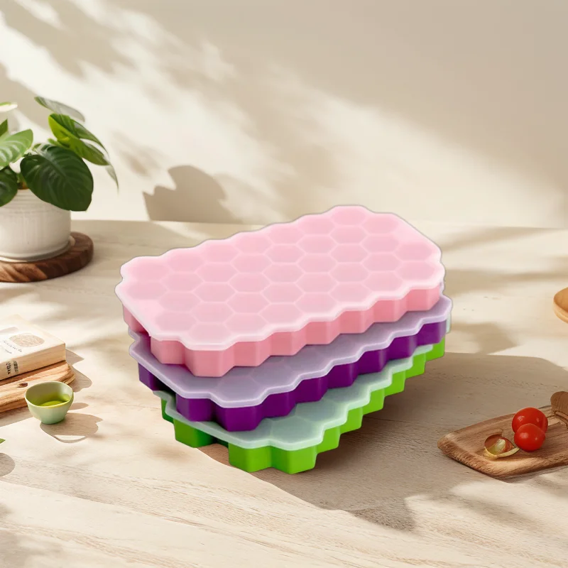 37 Holes Silicone Molds Ice Cube Tray  Reusable Ice Tray for Making Homemade Ice Cream