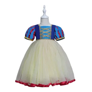 MQATZ TV Show Kids Clothing Baby Girl Cartoon Cosplay Dresses Robe Children Fancy Dress Vestido With Bow BXGZ005