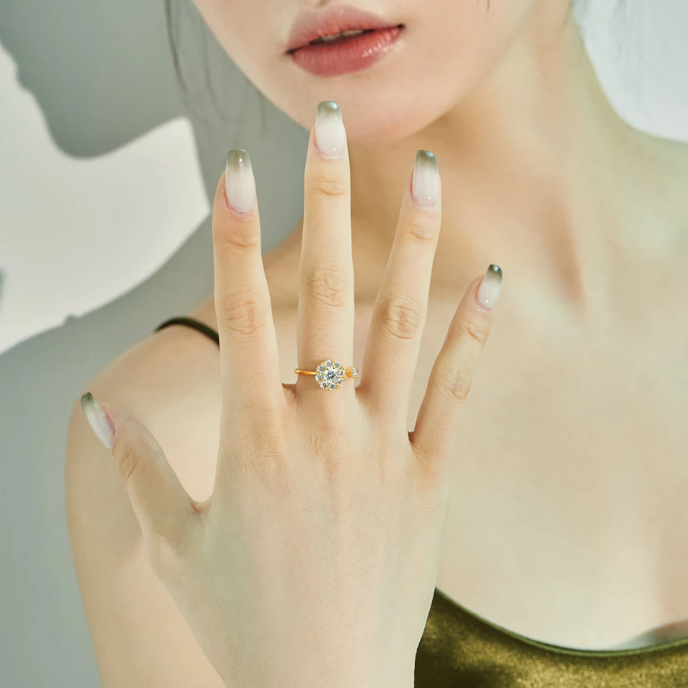 KAKODIY Cute 925 Sterling Silver Fidget Ring Anxiety Spin Ring Secret Relief Jewelry 18K Gold Open Ring for Girls detail 4