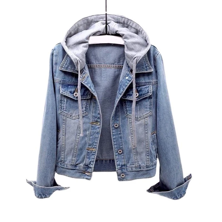 Wholesale Oem High Quality Ladies Womens Denim Jacket Casual Jeans With ...