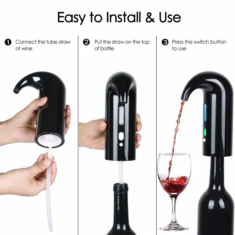 Sunway Smart Gadgets Wine Aerator Automatic Electric Wine Decanter Dispenser