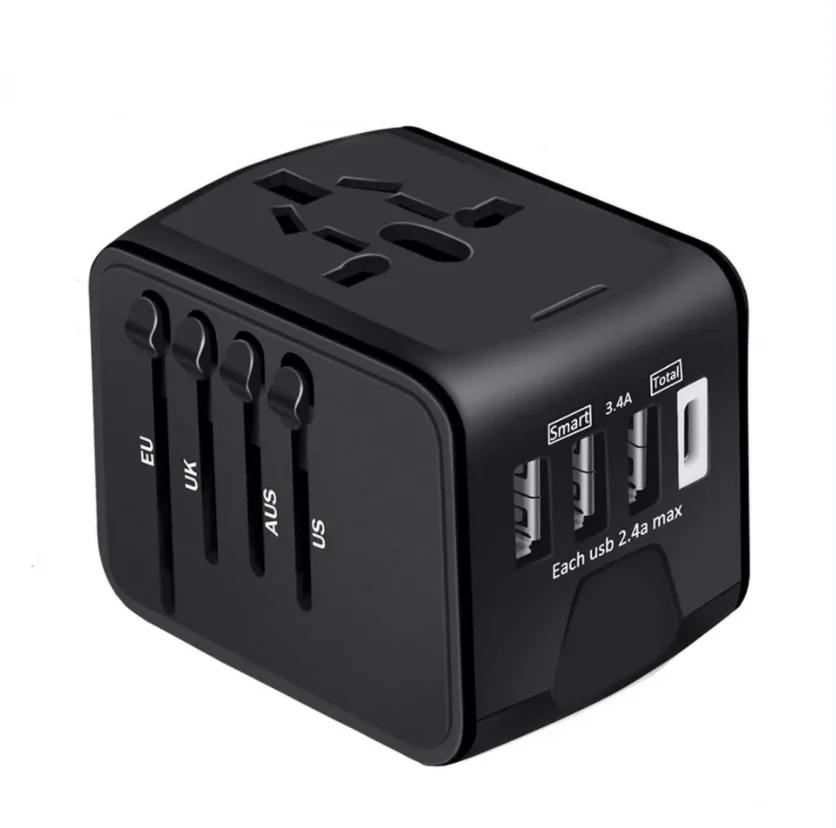 Универсальный адаптер для путешествий/USB Международный путешествий с Type-C на USB-3