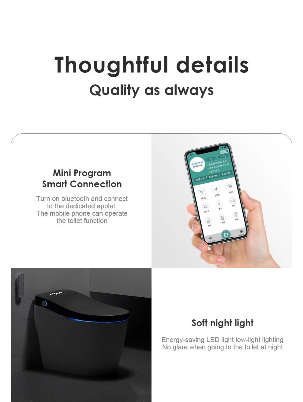 product auto open sensor flush automatic ceramic one piece toilet bowl intelligent electric toilet bidet bathroom smart toilet-50