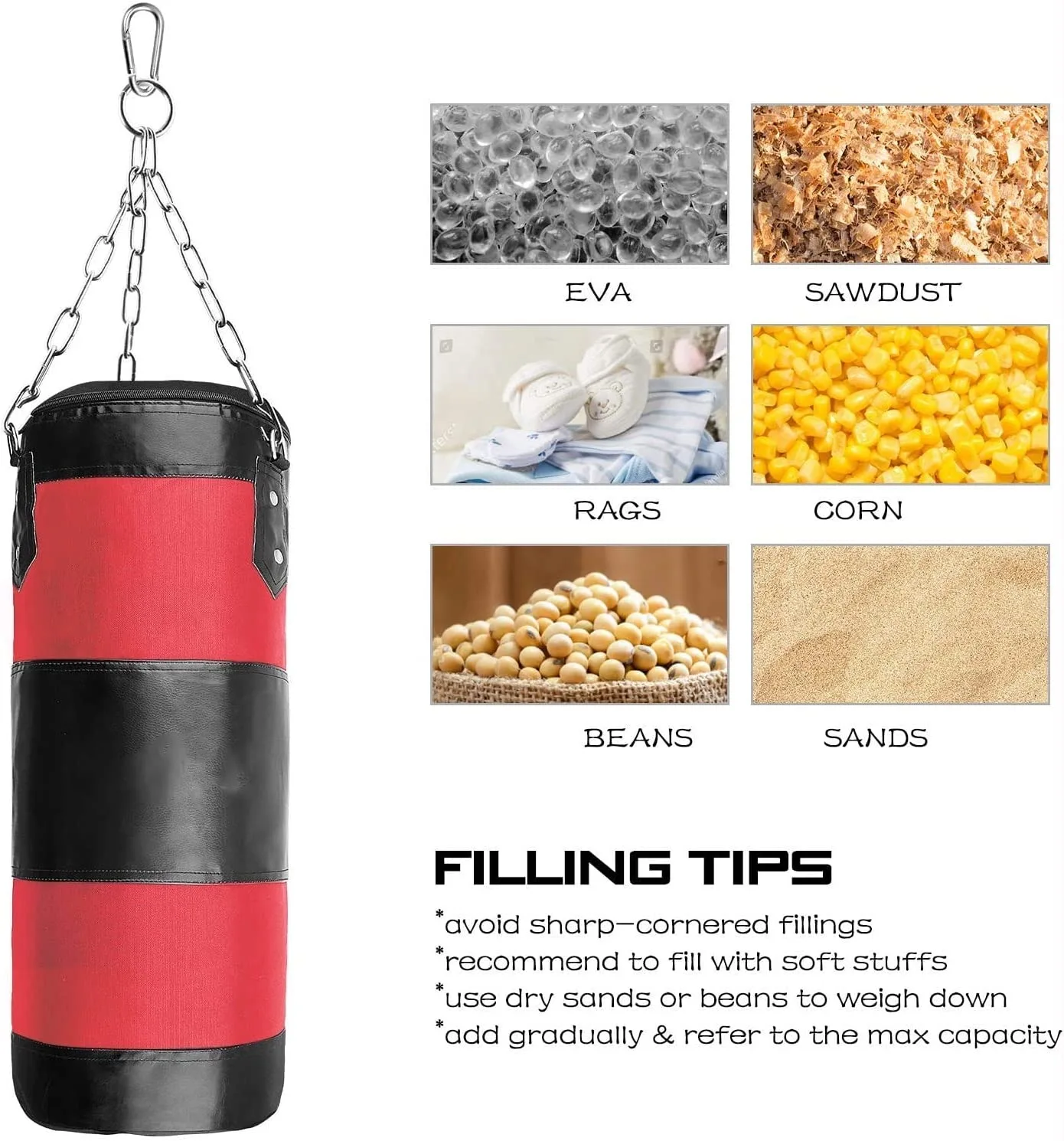 Bag With Best Way To Fill A Punching Bag Filling Material Filling