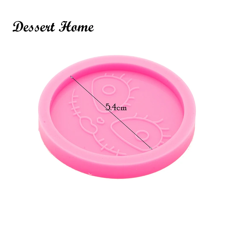 DY0464 Shiny Jack/Lisa Clown Phone Grip Molds Jewelry Epoxy Mould Resin Silicone Mold Badge Reel As Well