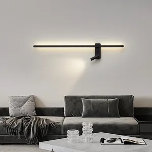 Modern Background Lighting Aisle Sconce Wall Lamp Long Strip Led Wall Light	for Bedside Living Room