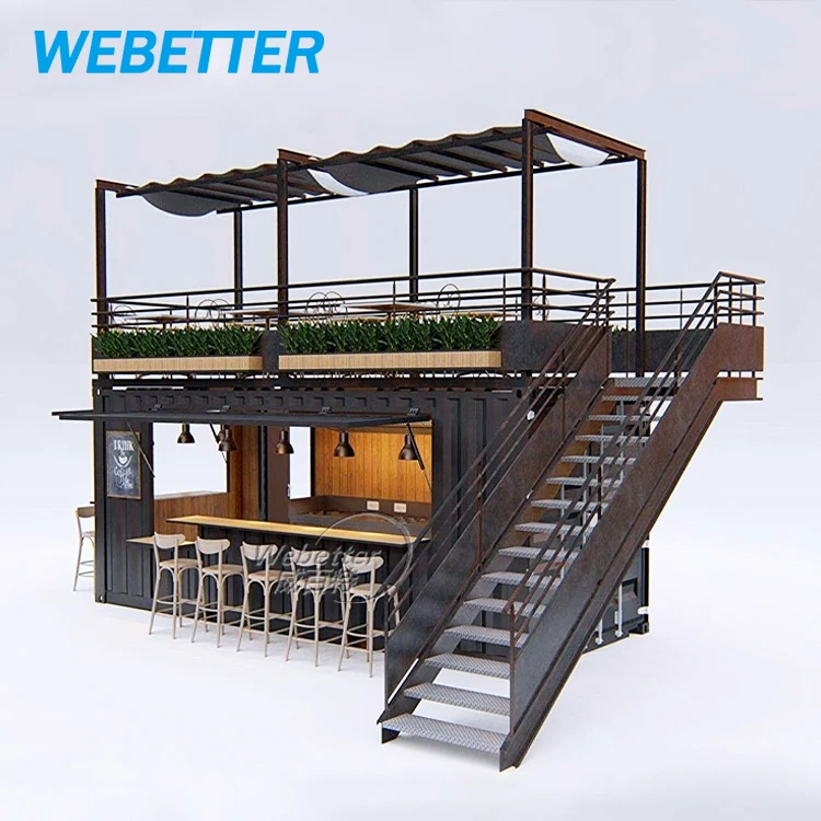 Webetter 20ft Container Restaurants Kitchen Prefabricated Coffee Shop 