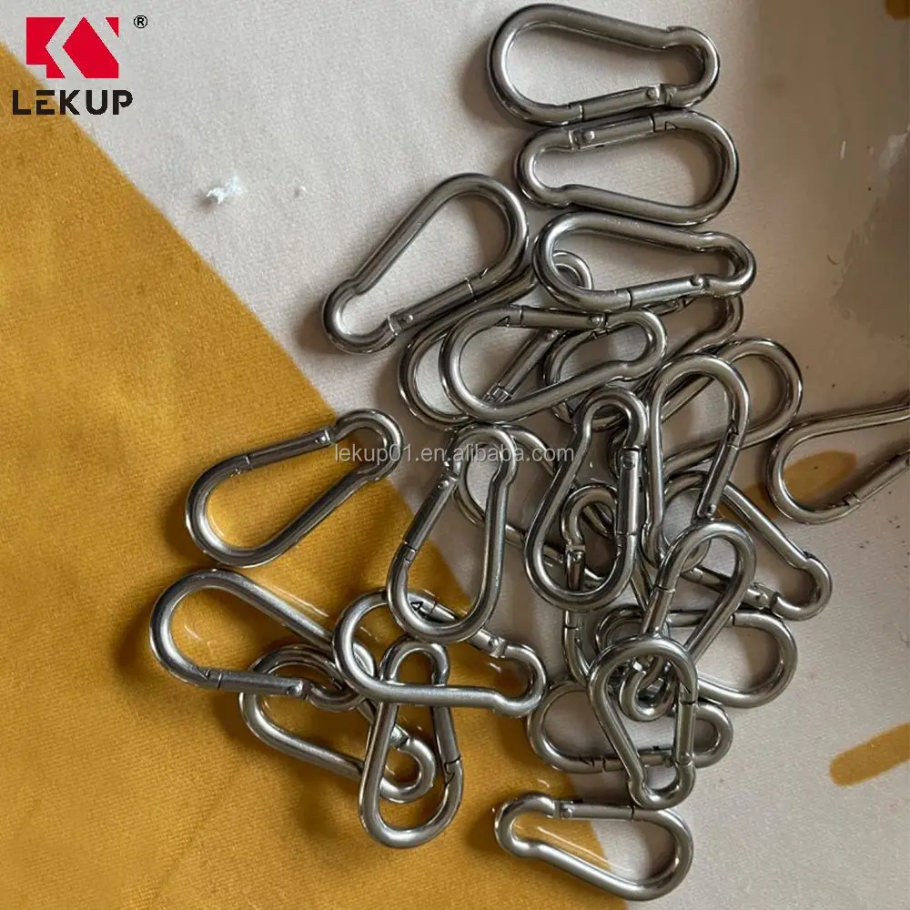 Heavy Duty Spring Snap Hook Locking Climbing Caribiners Clips 3.15in ...