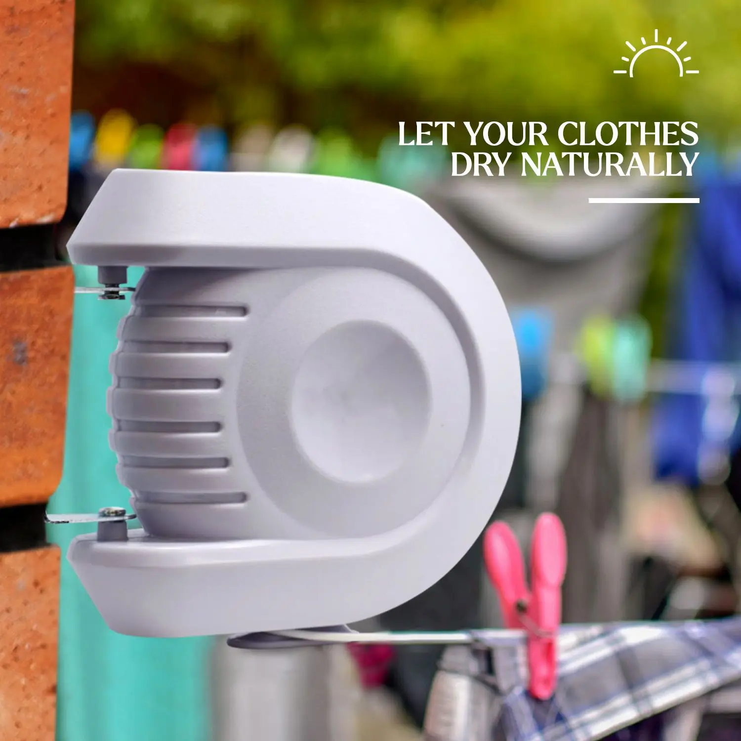 Retractable Washing Line Outdoor Wall Mountedsingle Laundry Line 12m