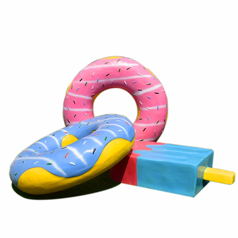 Lot De 6 Donuts Artificiels Pour Décoration - Faux Gâteaux En Polyuréthane, Parfaits Pour Photos, étalages Et Déco D'intérieur - 4
