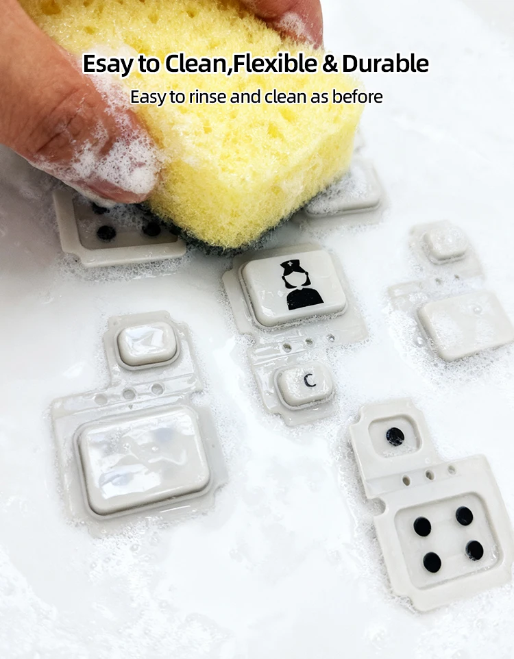 product custom silicone keypad solutions factory direct pricing hardness 30 80 shore backlit options adhesive layers for electronics-3